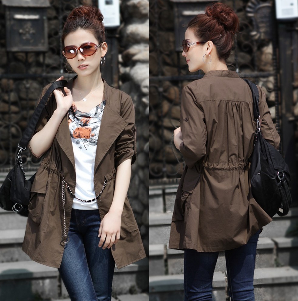 哥弟女风衣春秋款,哥弟风衣秋装,哥弟中长款风