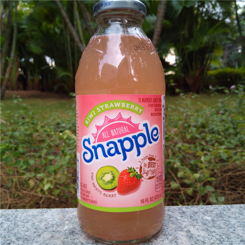 斯纳普草莓和奇异果混合果味饮料snapple kiwi strawberry juice