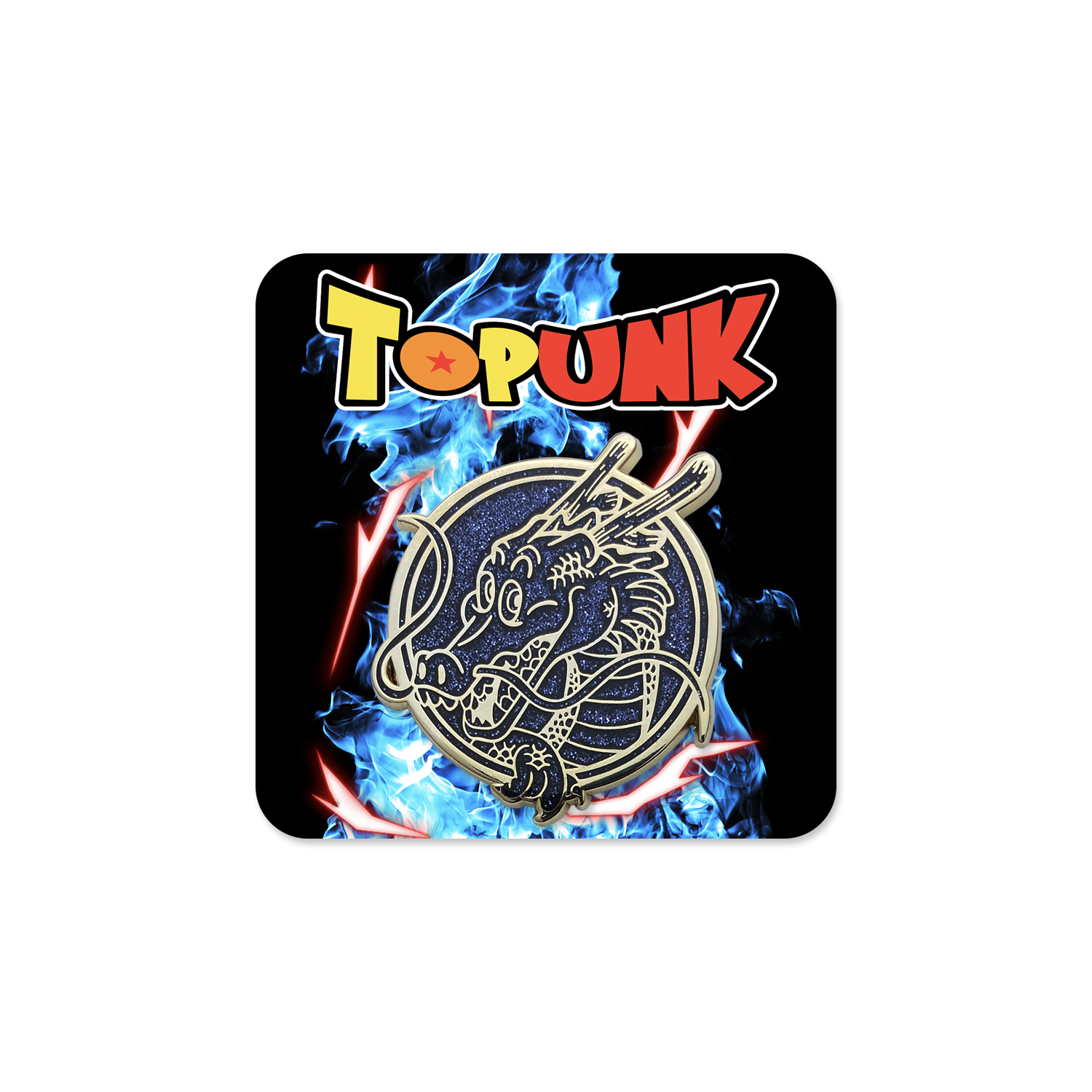 现货topunk出品 dragonball龙珠神龙 镀金闪粉夜光徽章胸针pin