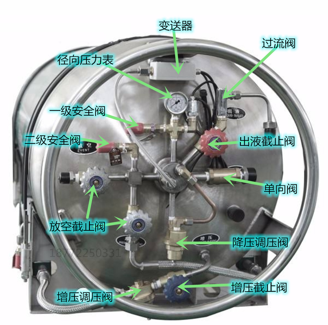 lng气瓶气罐配件天然气车气瓶增压阀安全阀截止阀过流阀压力表