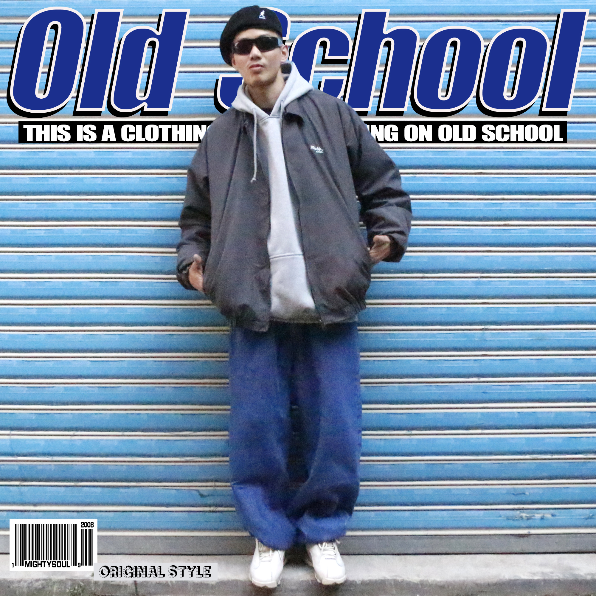 hiphop风衣外套宽松方领拉链西海岸街头90s 复古经典bboy教练夹克