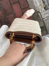 Женские сумки премиум - класса 2024 Новый приморский мешок дамская плетеная сумка бамбуковая сумка