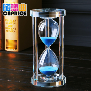 水晶沙漏计时器15/30/60分钟时间儿童创意摆件家居饰品女生日礼物家具饰品摆件