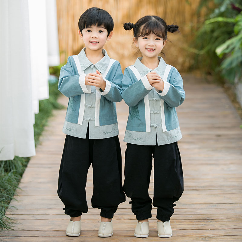 男女童龙凤胎套装兄妹装汉服幼儿园表演服装2020春装双胞胎姐弟装