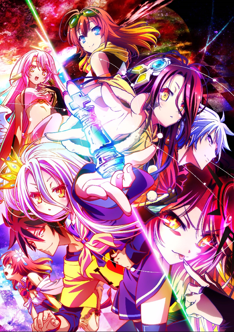 nogamenolife游戏人生剧场版 动漫周边高清相纸海报挂画5新旧全员