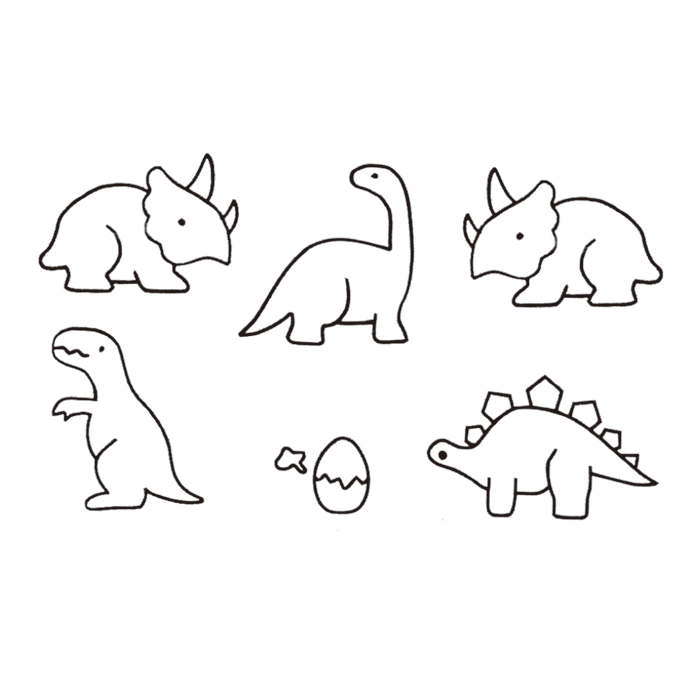 小恐龙卡通图案纹身贴儿童防水女持久小动物安全无毒环保贴纸贴画
