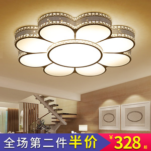 LED吸顶灯 简约现代客厅灯大气水晶卧室灯创意房间餐厅灯花形灯具吸顶灯