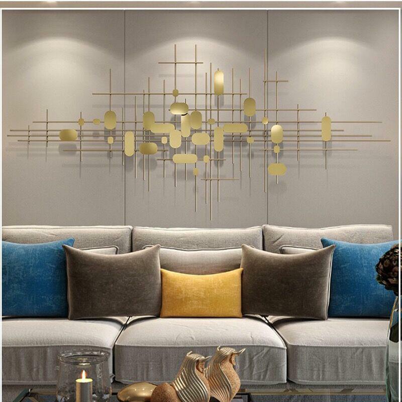 轻奢金属墙面装饰品沙发墙饰挂件现代简约客厅卧室软装壁挂饰