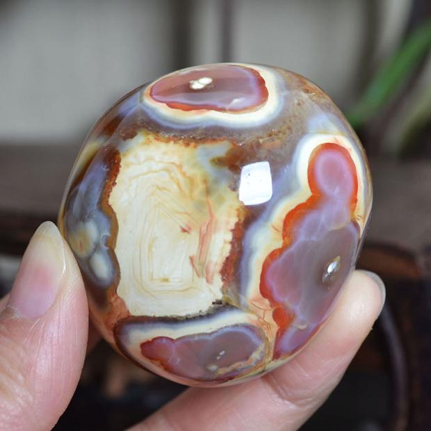 马达加斯加 海洋玛瑙原石 大块花皮花纹玛瑙把玩件 精品料