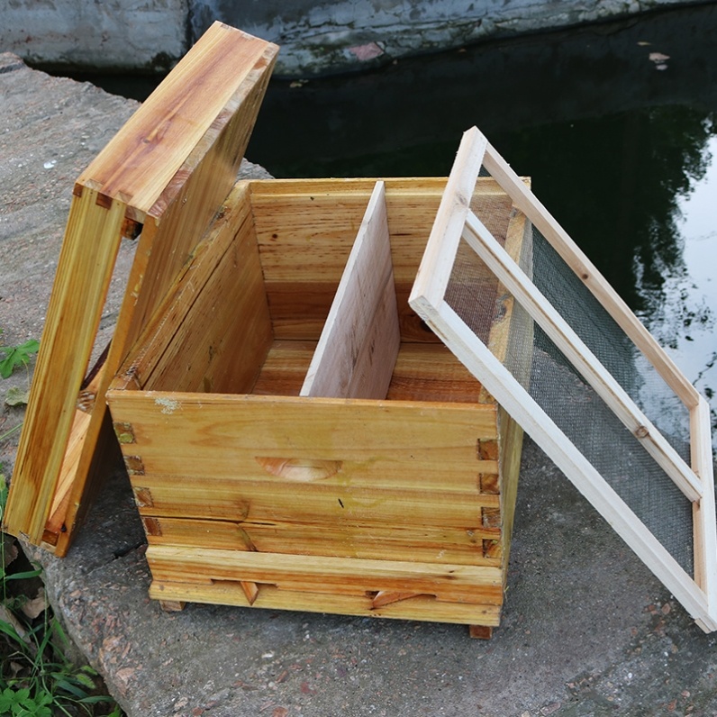 中蜂蜜蜂箱七框标准煮蜡小型蜂箱烘干杉木全套7框诱蜂箱峰桶土蜂