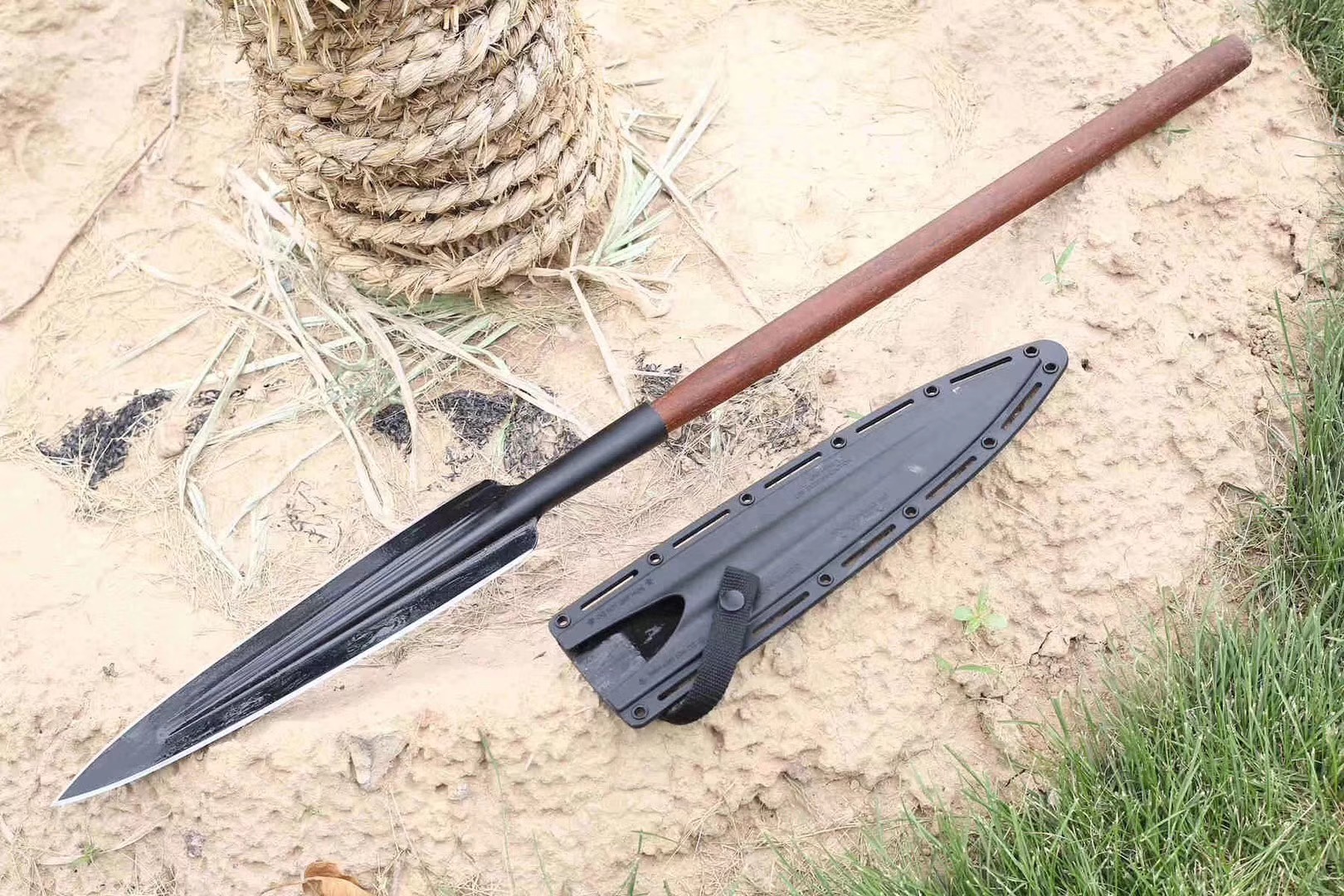 coldsteel 美国冷钢 95fs 野猪矛祖鲁短矛印第安短矛套装户外工具