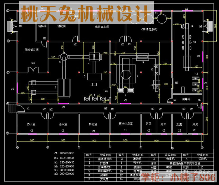 年产4000吨果蔬罐头厂的设计含cad图纸及说明食品加工厂设计