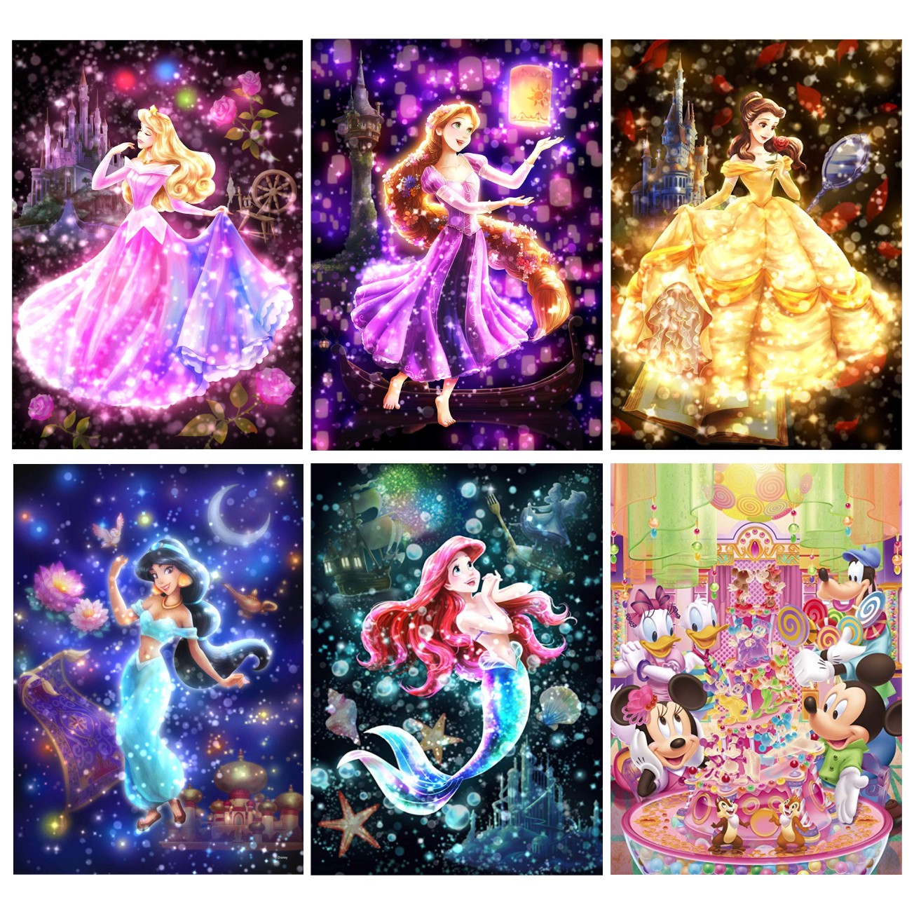 现货日本tenyo迪士尼公主小美人鱼乐佩贝尔透明塑料儿童拼图266片