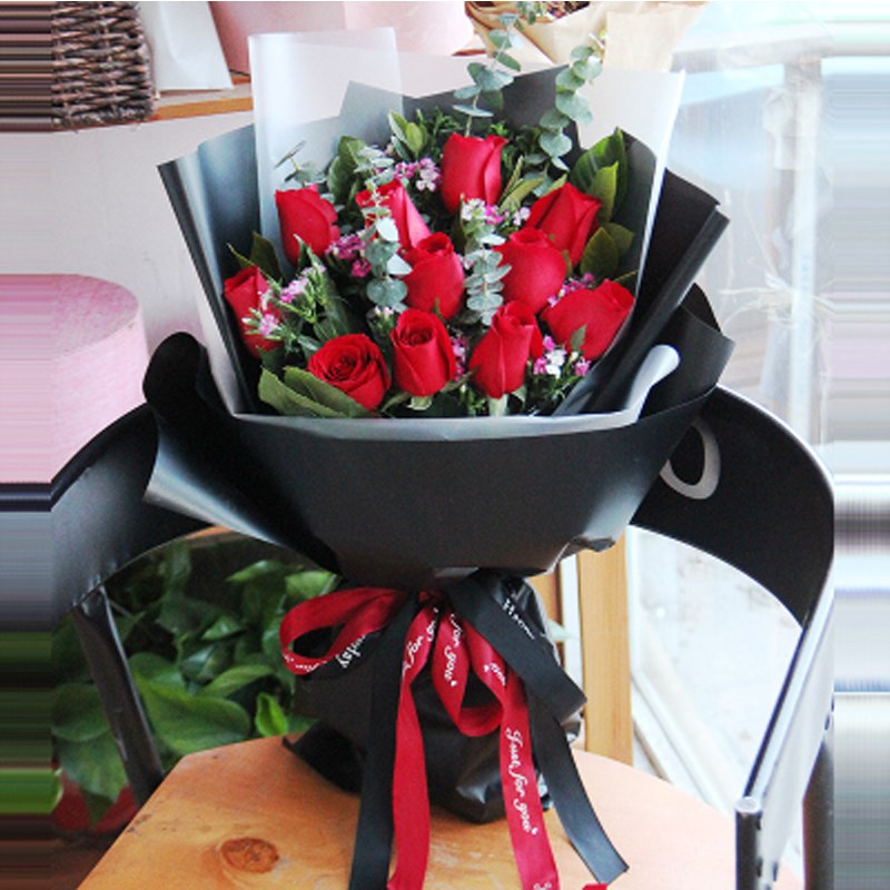 太仓市同城鲜花速递11朵33朵红玫瑰花束礼盒生日礼物花店送花上门