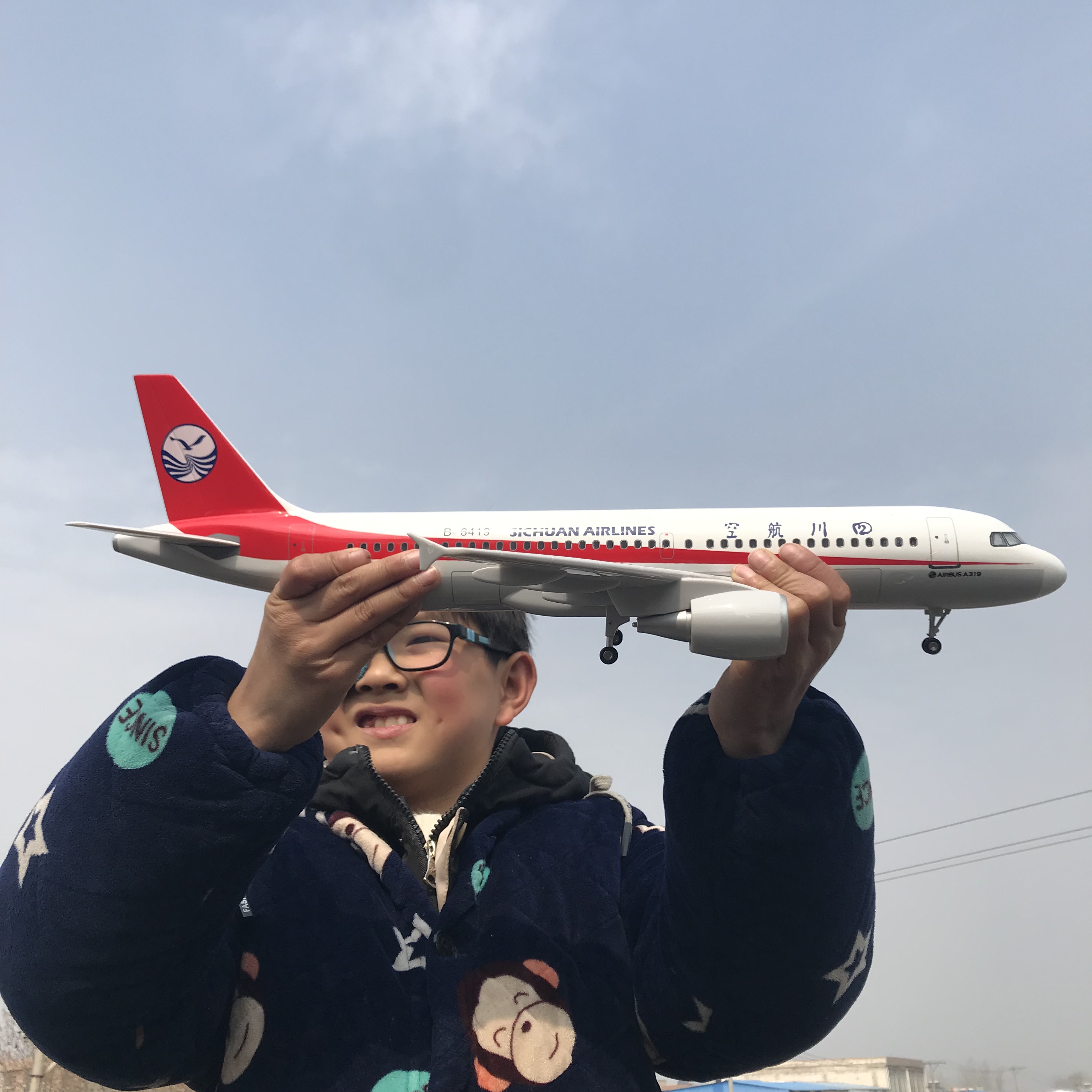 四川航空3u8633飞机模型航模仿真合金摆件儿童玩具中国机长空客机