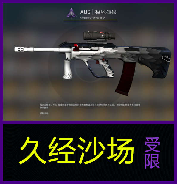 csgo aug 极地孤狼 久经沙场 国服国际 武器皮肤白狼 官方正品