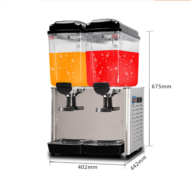意卡芙果汁机商用冷热双温双缸全自动热饮机冷饮机现调自助饮料机