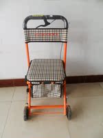 老人便携式可折叠爬梯购物车小轮椅车轻便买菜