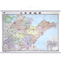 山东省地图挂图 2017版办公室墙贴装饰画1.1米