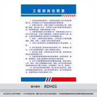 -建筑施工工地制度牌 施工安全规章挂图 工程部