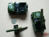 二战军用吉普车野战山炮组合模型 轻型牵引火