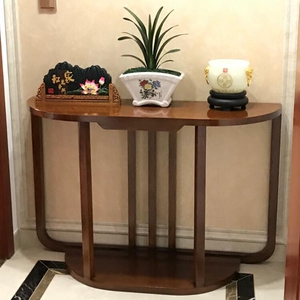 新中式实木玄关台端景台条案家具案台简约创意案几中堂四件套供桌玄关桌