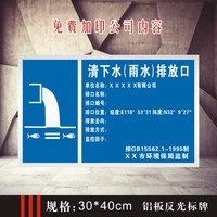 雨水排放口-雨水排放口标识牌 污水排放口标志