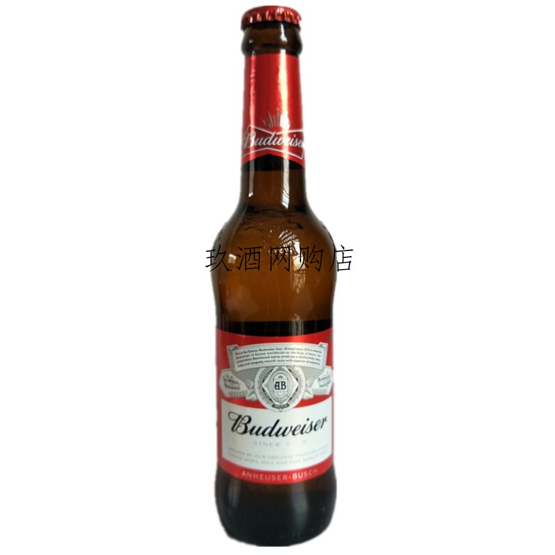 百威/budweiser百威啤酒330ml*24瓶装 国产玻璃瓶啤酒小瓶百威