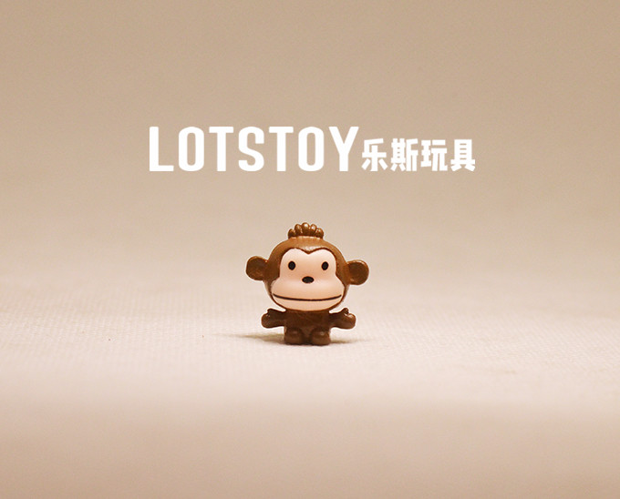 外贸q版卡通可爱动物 小号 小猴子 猴宝宝 塑料玩偶公仔模型摆件