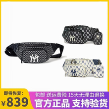 韩国MLB YUF腰包新款复古老花胸包手提单肩斜挎包休闲子母相机包