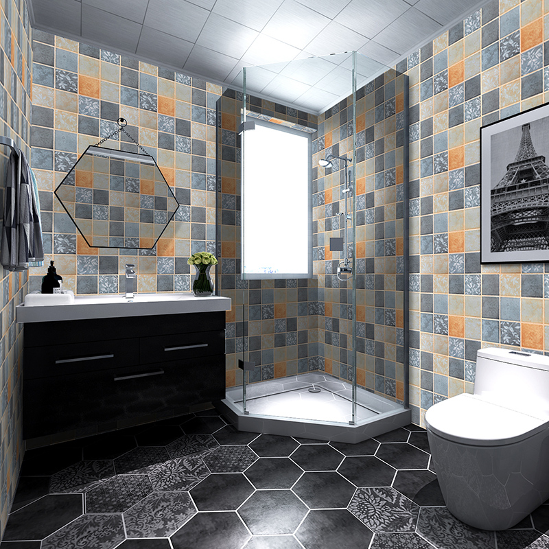 自粘加厚墙贴厨房浴室灶台用北欧风格卫生间厕所瓷砖贴纸防水防油