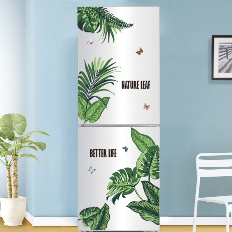卡通冰箱翻新贴膜空调装饰画对开门冰箱贴纸不透明贴膜自粘壁纸