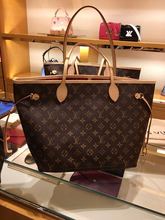 Lv Louis Vuitton Женская сумка сумка для покупок Neverfull Классический старый цветок с одним плечом сумка M41177