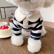 Хиппи - пёс, футболка с полосатым воротником.