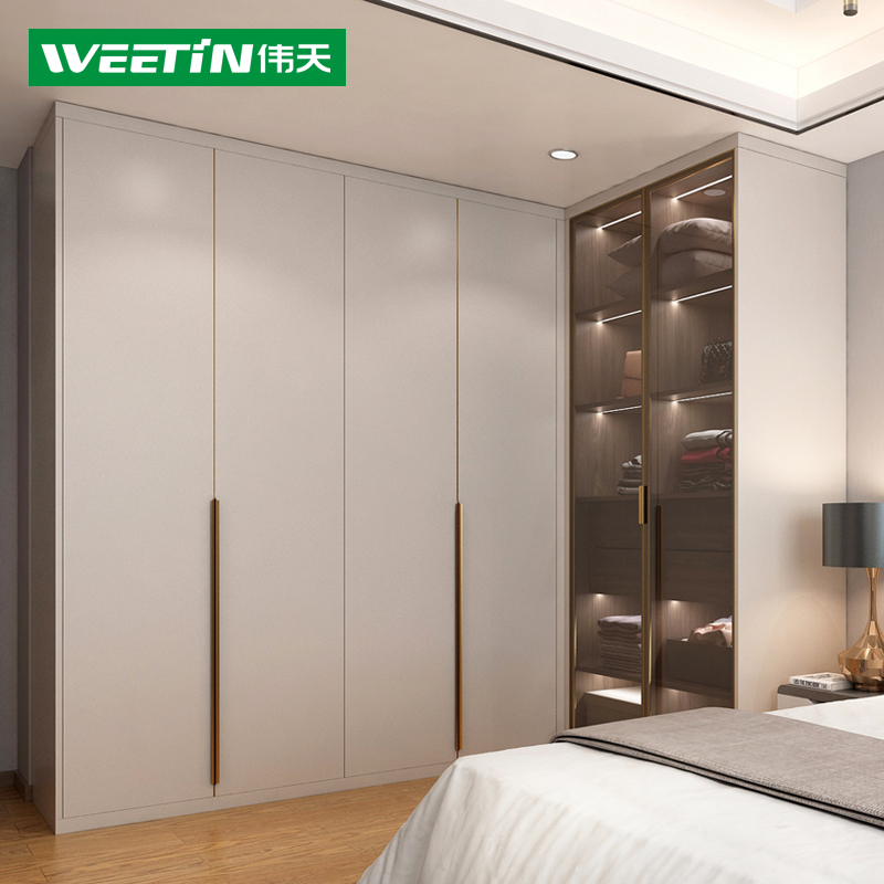 全屋定制家具卧室轻奢现代简约迷你走入式衣帽间定做整体衣柜定制