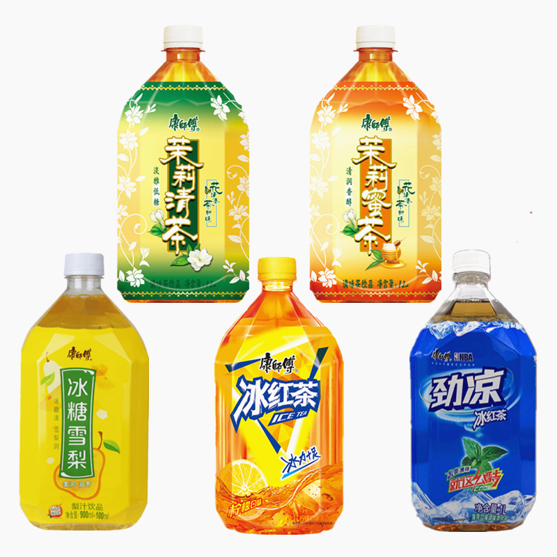 康师傅冰红茶1l*8瓶茉莉花茶清茶蜜茶冰糖雪梨劲凉大瓶装饮料包邮