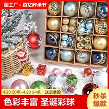 Рождественская елка украшена цветными шарами