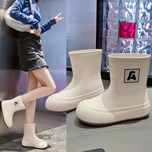 雨鞋女款成人中筒日系2024款时尚防滑防水鞋加绒轻便耐磨雨靴橡胶
