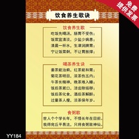 健康保健养生歌诀挂图-生活小常识健康科普海