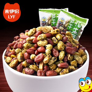 188-100来伊份笋干花生豆380g零食坚果红皮花生米什锦零食花生坚果